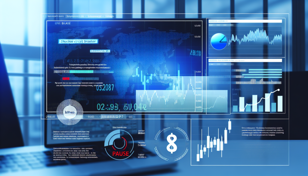 サーキットブレーカーの仕組みと日本市場・米国市場の違いを示すイメージ