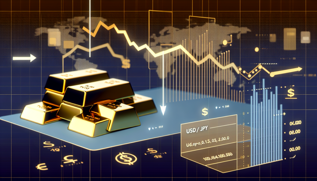 金価格の下落要因として金利、ドル高、ドル円、国内価格の差を示すイメージ