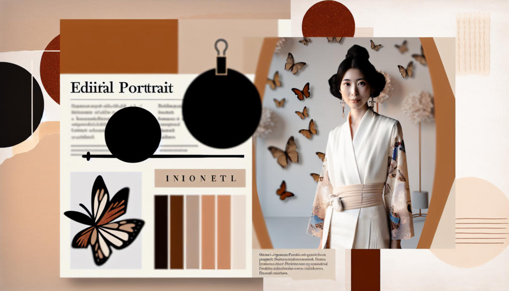 森英恵をテーマにした上品なファッションイメージ