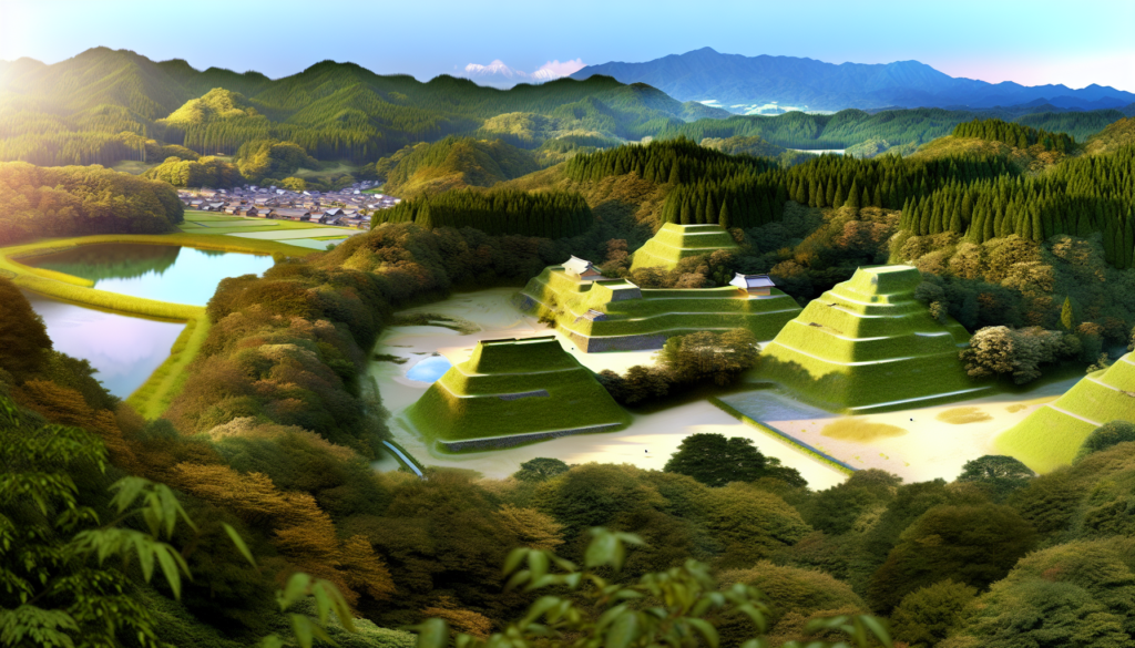 滋賀県長浜市にある小谷城跡の山城景観