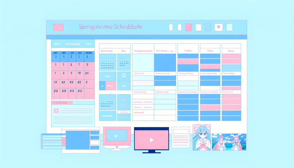 2026年春アニメ一覧の放送日と配信サービスを比較できるイメージ